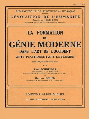 cover image of La Formation du génie moderne dans l'art de l'Occident